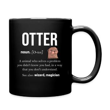 Otter - Full Colour Mug - black - Right