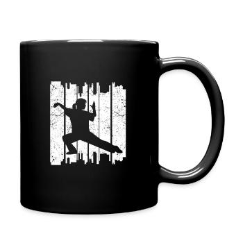 Tai Chi Schattenboxen Sportlerin Kampfsport - Tasse einfarbig - Schwarz - Rechts