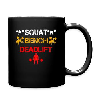 Banc squat soulevé de terre 3 - Mug uni - noir - Droite