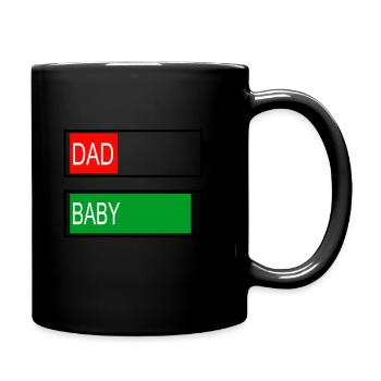 dad baby - Tasse einfarbig - Schwarz - Rechts