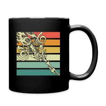 Trumpet musician wind instrument marching band - Full Colour Mug - black - Right