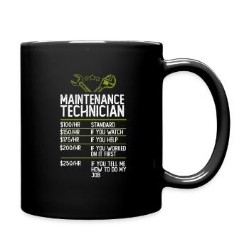 Technicien d’entretien technicien cadeau idée cadeau - Mug uni - noir - Droite