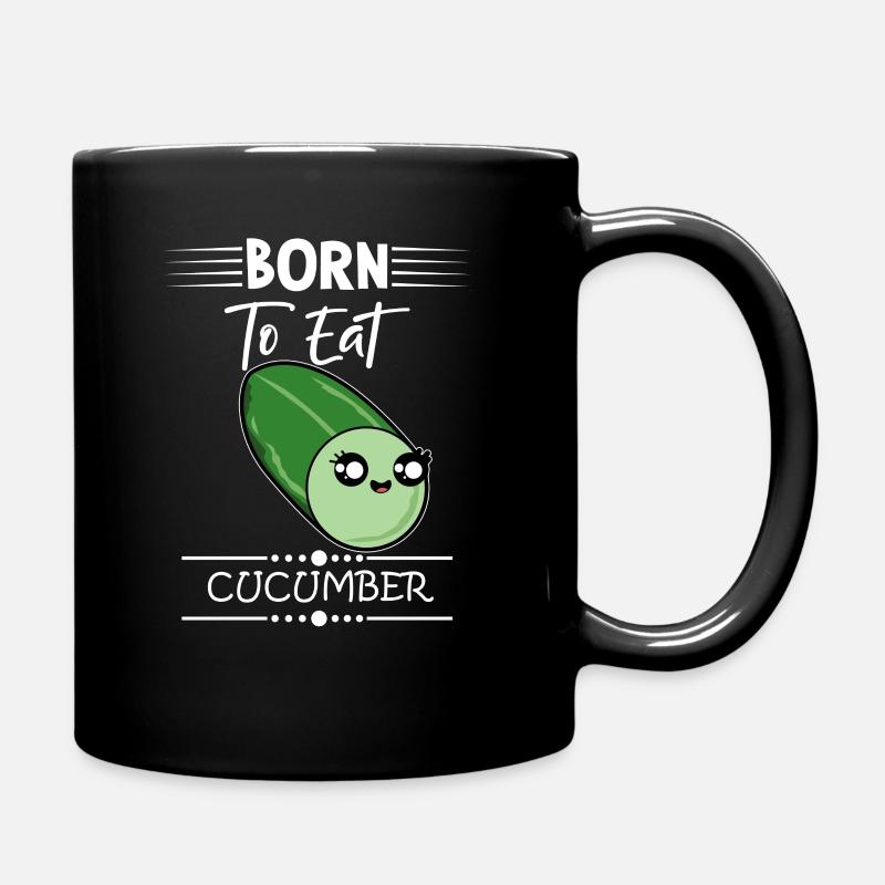 Gurken Spruch - Tasse einfarbig - Schwarz