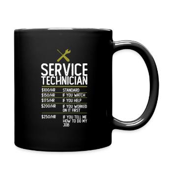Technicien de service cadeau cadeau idée - Mug uni - noir - Droite