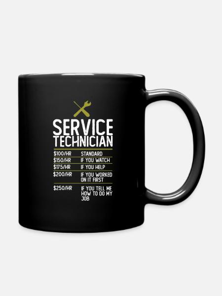 Servicetechniker Geschenk Geschenk Idee - Tasse einfarbig - Schwarz