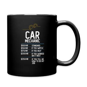 Car mechanic car workshop funny gift - Full Colour Mug - black - Right
