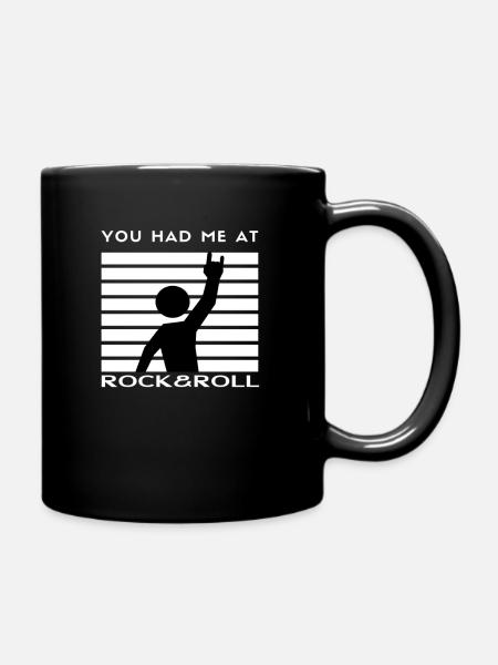 You Had Me At Rock & Roll - Fan - Full Colour Mug - black