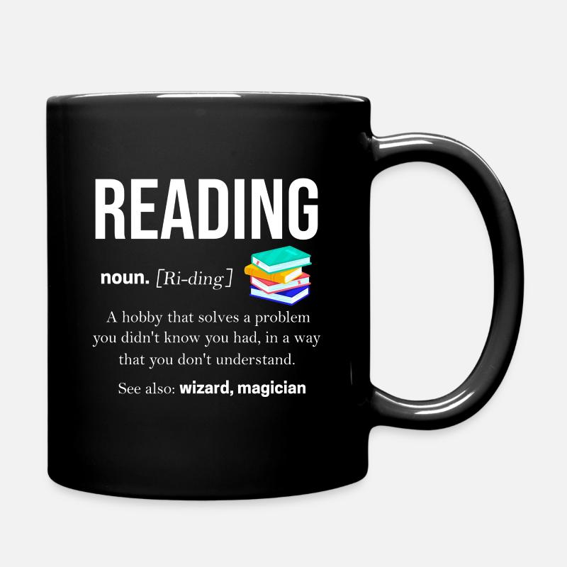 Buch - Tasse einfarbig - Schwarz