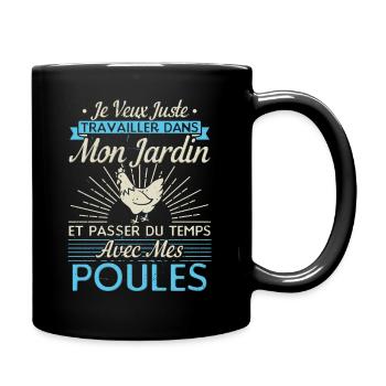 Papy Poule - Jardinage Cadeaux - Mug uni - noir - Droite