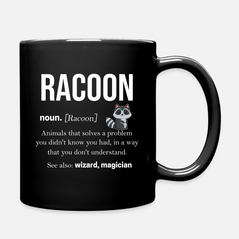 Raccoon - Full Colour Mug - black