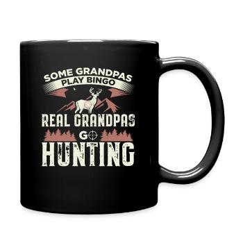 Hunter cadeau drôle grand-père chasse chassant des bois - Mug uni - noir - Droite