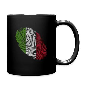 Italien Fingerabdruck - Tasse einfarbig - Schwarz - Rechts