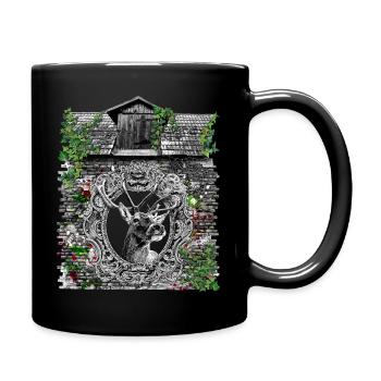 Stadl / deer design / antlers / hunter / costume / - Full Colour Mug - black - Right