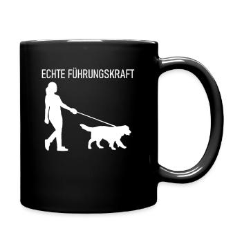 Echte Führungskraft - Tasse einfarbig - Schwarz - Rechts