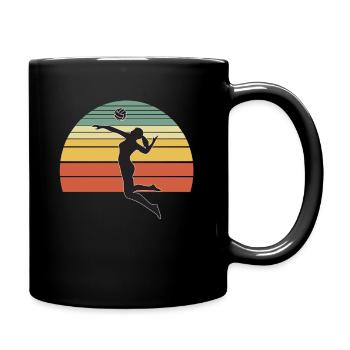 Volleyball vintage - Full Colour Mug - black - Right