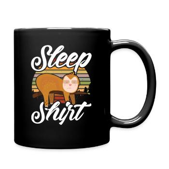 Sleep shirt | Sloth pajamas gift pajamas - Full Colour Mug - black - Right