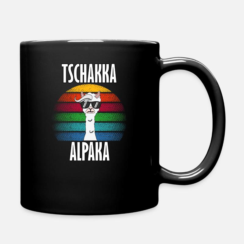 Tschakka Alpaka - Tasse einfarbig - Schwarz