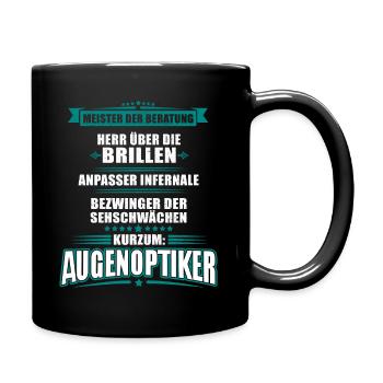 AAugenoptiker Herr der Brillen Lustiges Geschenk - Tasse einfarbig - Schwarz - Rechts
