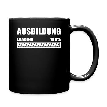 Ausbildung loading... Geschenk - Tasse einfarbig - Schwarz - Rechts