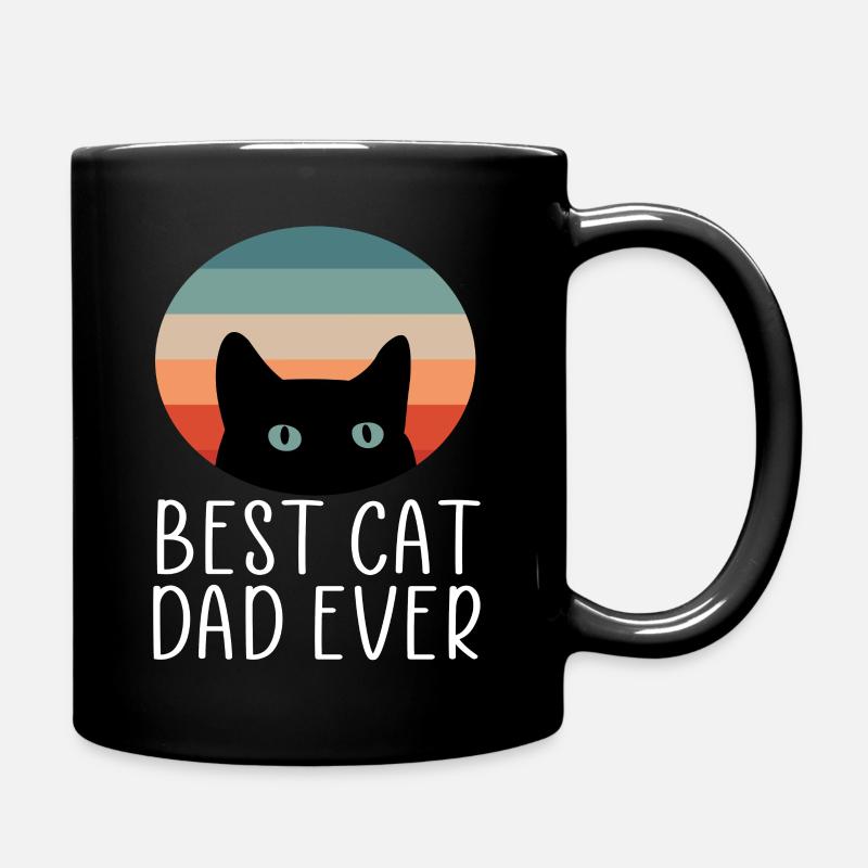chat meilleur chat papa jamais rétro chats chat chats - Mug uni - noir