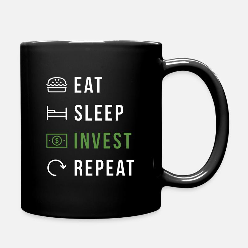 Eat sleep invest repeat actions Crypto T shirt - Mug uni - noir