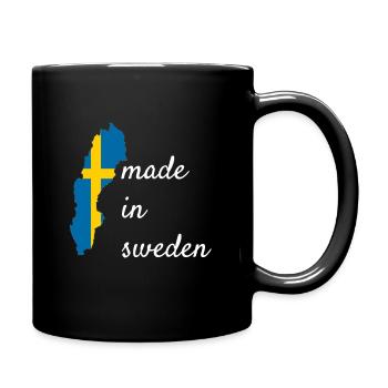 Schweden - Tasse einfarbig - Schwarz - Rechts