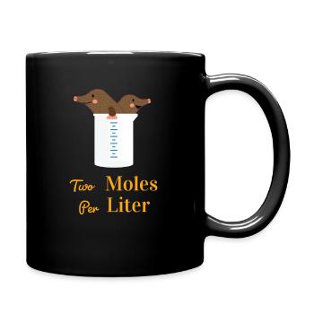 Two Moles Per Liter Chemistry Funny - Full Colour Mug - black - Right