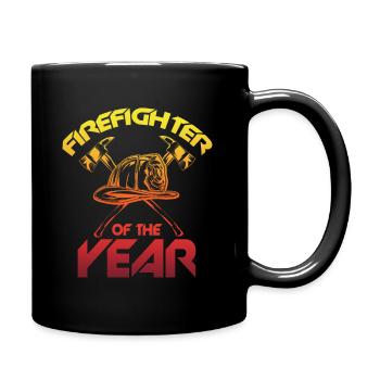 Fireman of the year - Full Colour Mug - black - Right