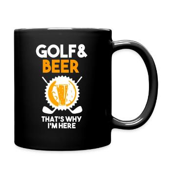 Golf Golfer Sprüche Geschenk Golfplatz Golfschwung - Tasse einfarbig - Schwarz - Rechts