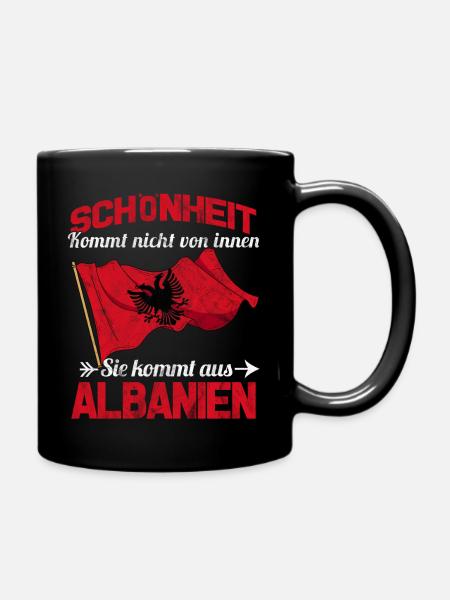Albanische Flagge schönheit Kosovo Tirana Shqiptar - Tasse einfarbig - Schwarz
