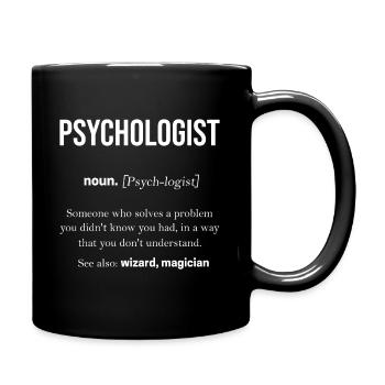 Psychologe Therapeut gehirn Psyche Freud - Tasse einfarbig - Schwarz - Rechts