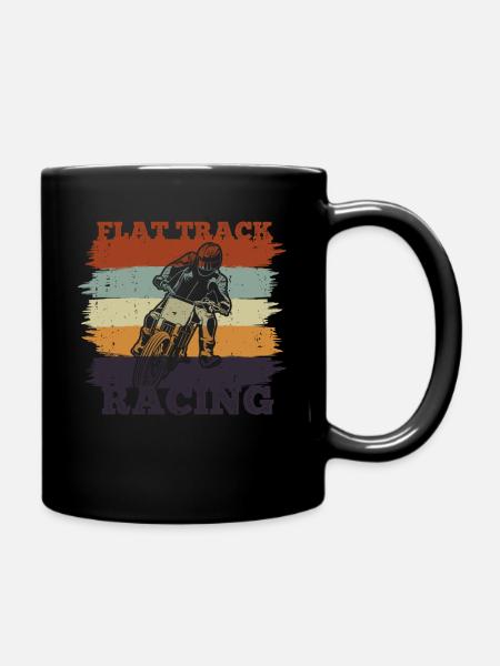 Flat track Geschenk für einen Flat track Fan - Tasse einfarbig - Schwarz