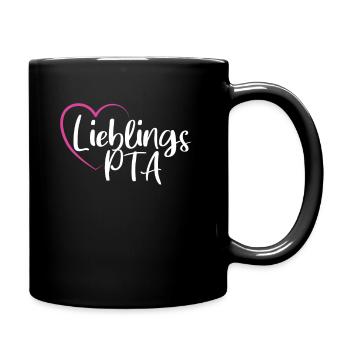 Lieblings PTA - Tasse einfarbig - Schwarz - Rechts