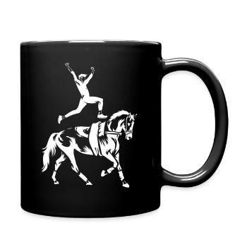 Voltigieren - Tasse einfarbig - Schwarz - Rechts