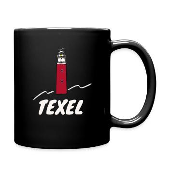 Leuchtturm Texel Holland - Tasse einfarbig - Schwarz - Rechts