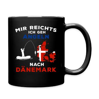Dänemark Fischen Angeln - Tasse einfarbig - Schwarz - Rechts