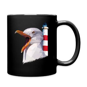 Phare, Seagull - Vacances Mer Baltique Mer du Nord - Mug uni - noir - Droite