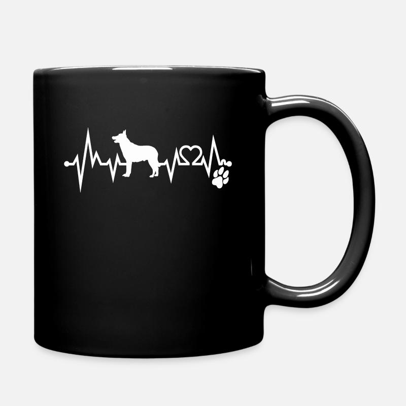 Malinois courbe de rythme cardiaque rythme cardiaque - Mug uni - noir