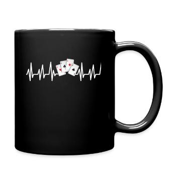 Poker Casino Hold'em Pik Pokerface Bluff - Tasse einfarbig - Schwarz - Rechts