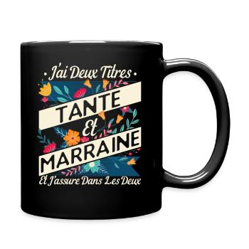 Marraine Tante Cadeau Humour - Mug uni - noir - Droite