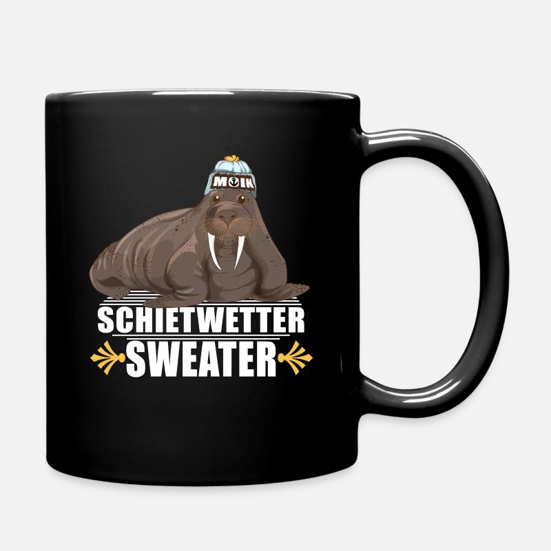 Walrus lighthouse North German Schietwetter - Full Colour Mug - black