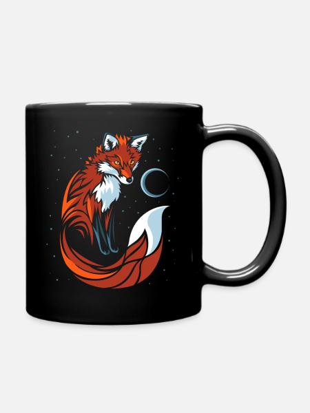 Renard étoilé tribal - Mug uni - noir