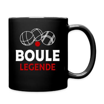 Boule Legende Boules Petanque Geschenk - Tasse einfarbig - Schwarz - Rechts