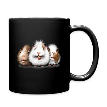 Trois cobayes - Mug uni - noir - Droite