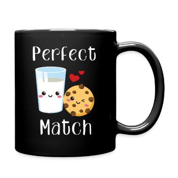 Match Perfect Match love perfect relationship couple - Full Colour Mug - black - Right