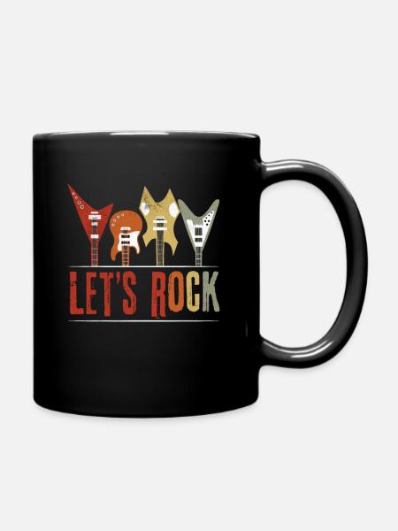 Rockgitarre - Tasse einfarbig - Schwarz