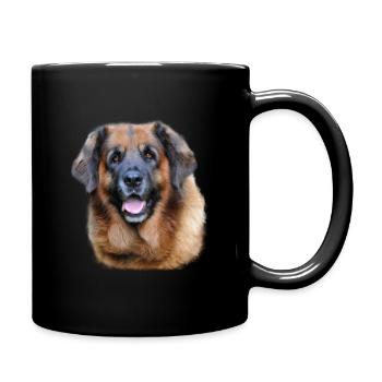 Leonberger Hunde Design Geschenk - Tasse einfarbig - Schwarz - Rechts
