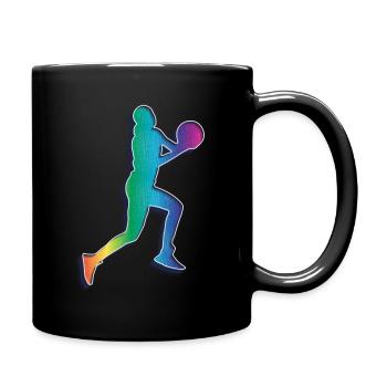 Basketball girl player - Full Colour Mug - black - Right