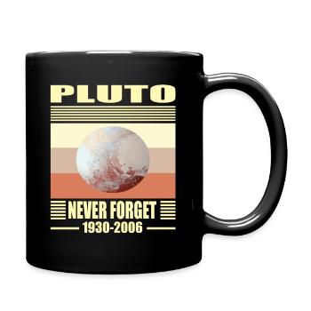erde pluto - Tasse einfarbig - Schwarz - Rechts