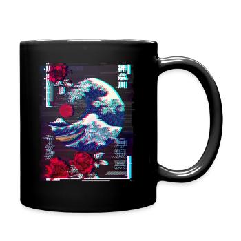 Grande vague japonaise au large de Kanagawa - Mug uni - noir - Droite